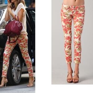Paige Floral Skyline Ankle PEG Women's Jeans Women 27 Y2k Casual Beach Vacation